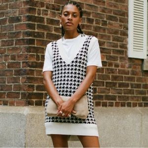 NWT Abercrombie Houndstooth Vest dress
